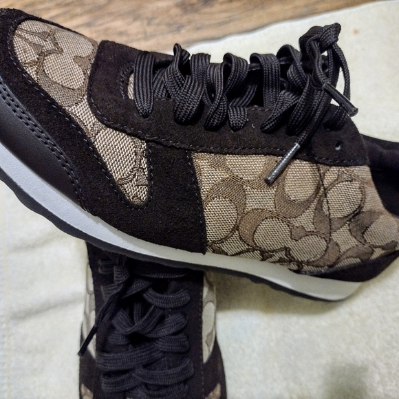 COACH SIGNATURE SNEAKERS BROWN SIZE 10 - Picture 16 of 16